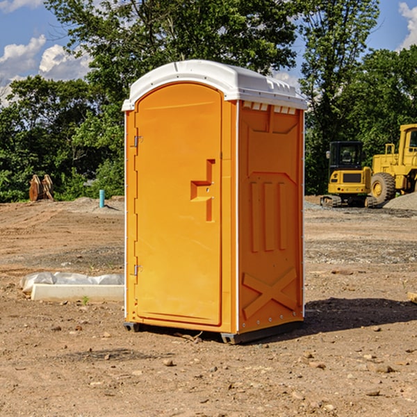 how often are the portable restrooms cleaned and serviced during a rental period in Port Tobacco